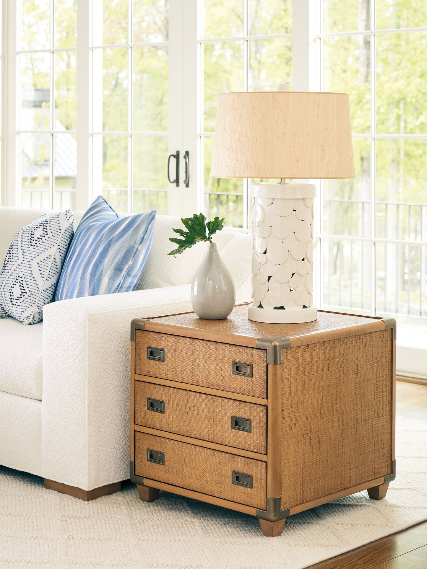 Laguna - Sapphire Woven Trunk End Table - Light Brown