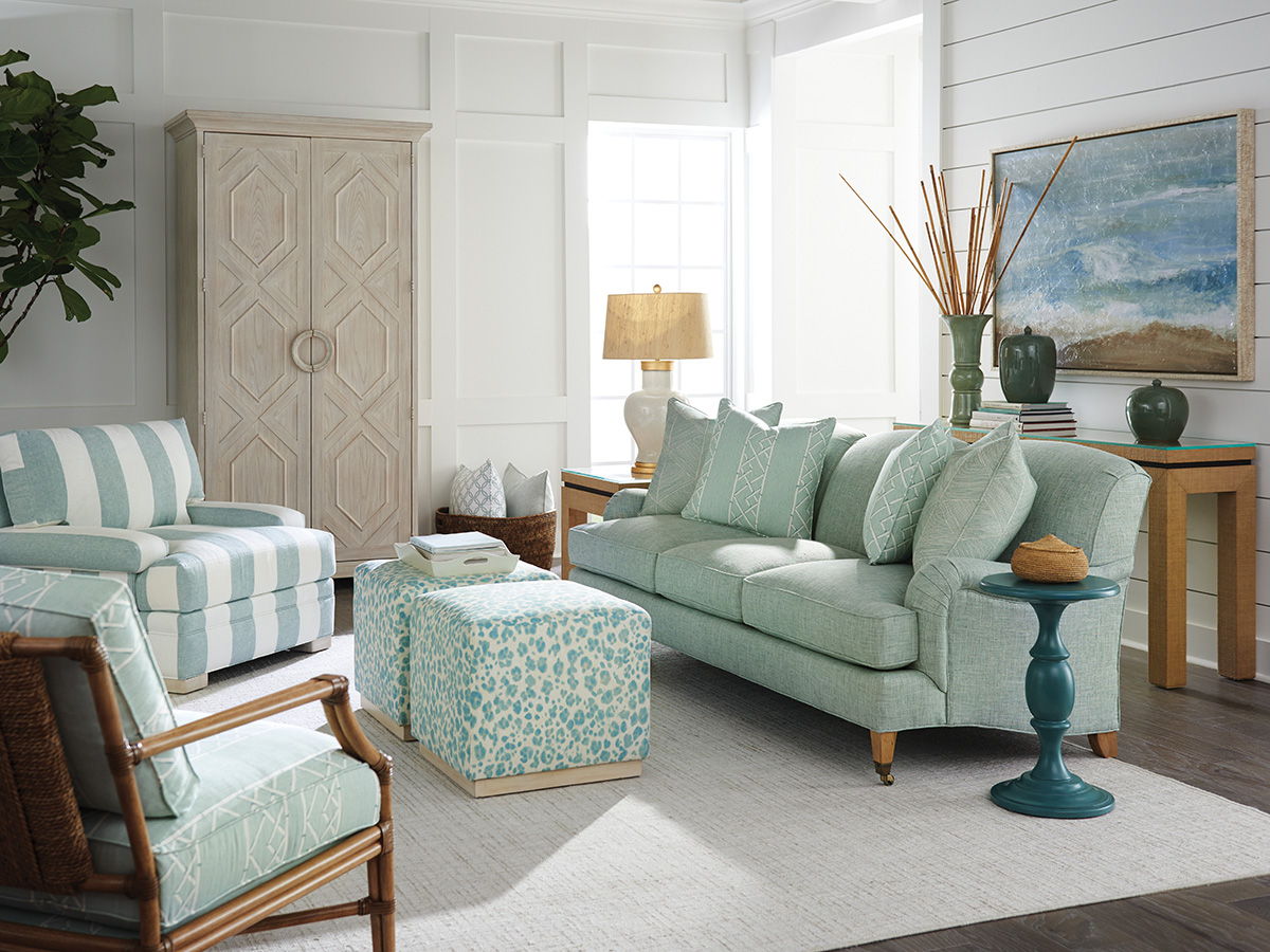 Barclay Butera Upholstery - Sydney Sofa With Brass Casters