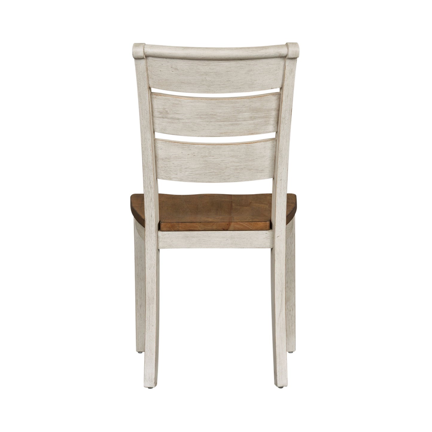 Farmhouse Reimagined - Ladder Back Side Chair - Antique White / Chestnut Tops