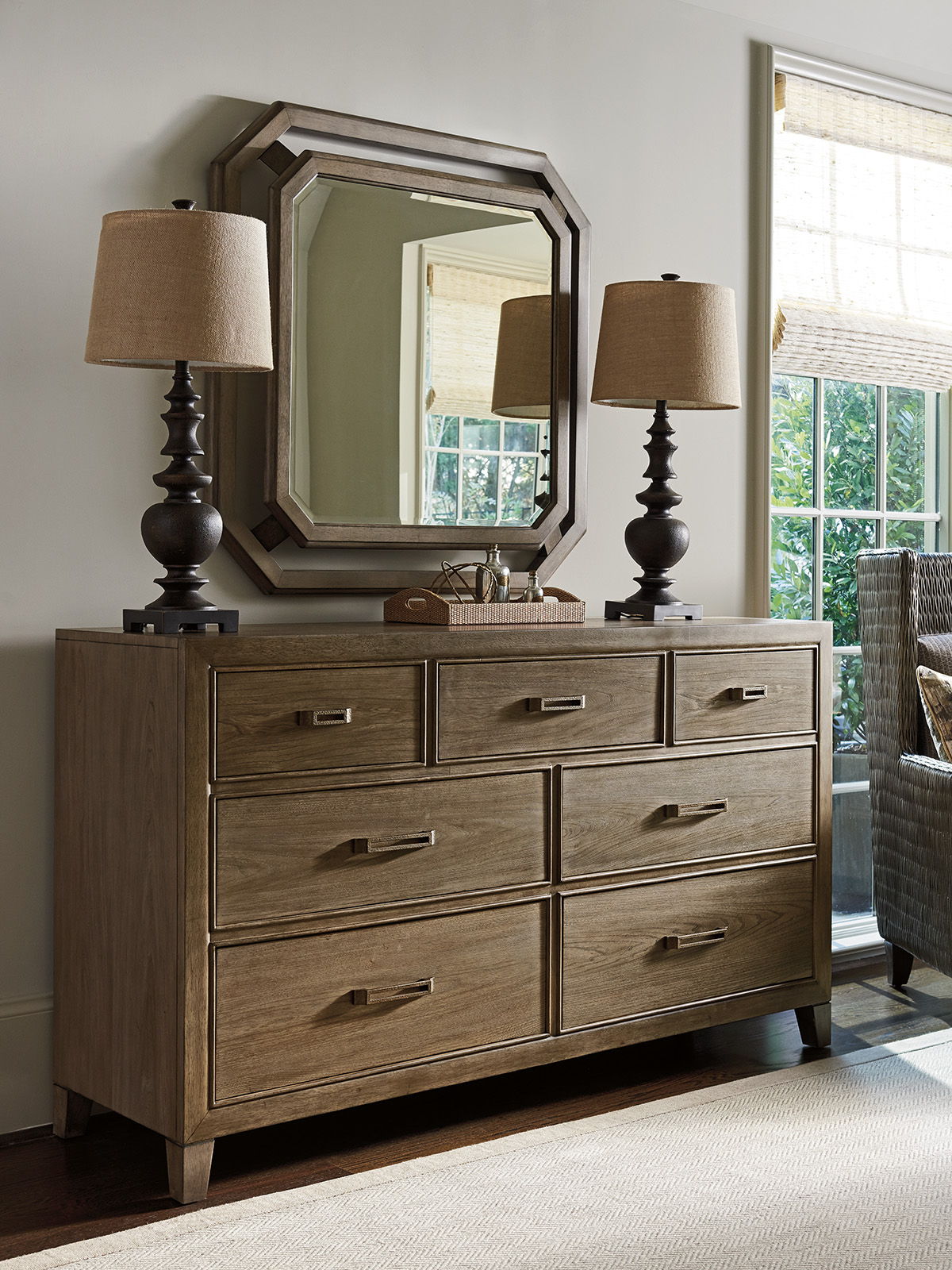 Cypress Point - Callan Square Mirror - Light Brown