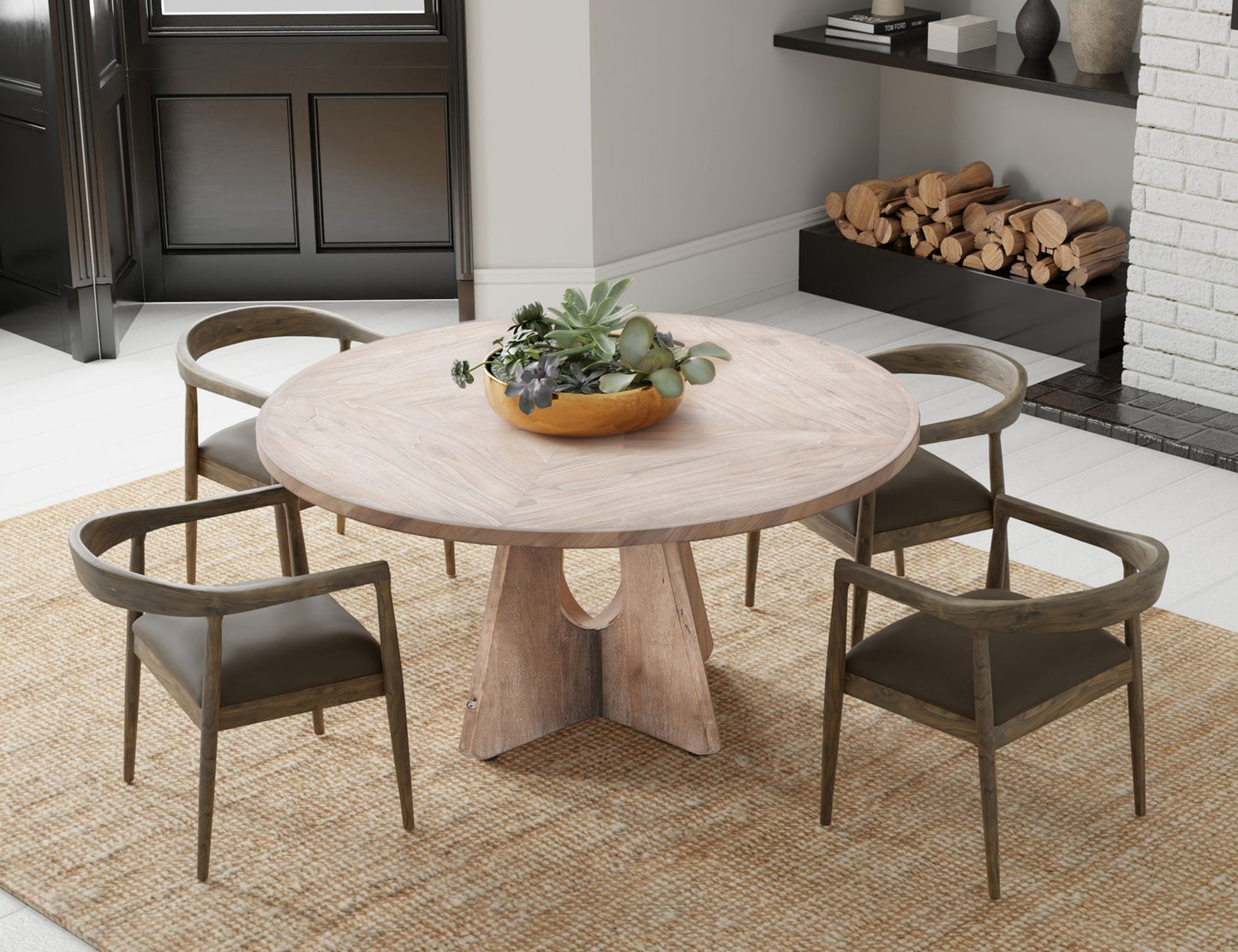 Balam - Round Table Top - Light Brown