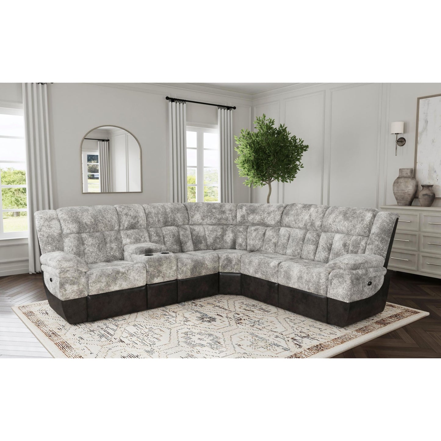 Santorini - LHF Power Motion Recliner - Dillon / Shire Steel