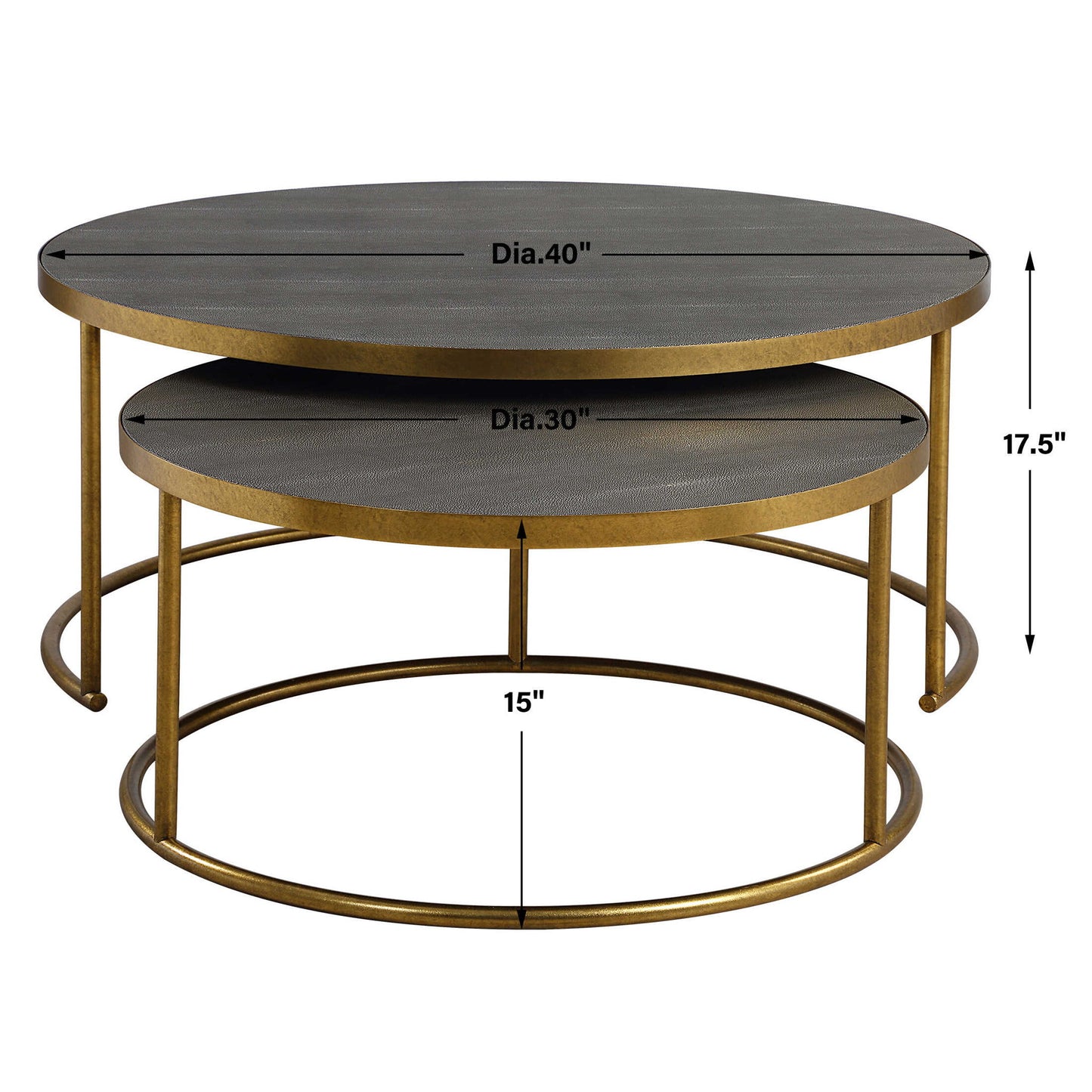 Aragon - Nesting Coffee Tables (Set of 2) - Gray