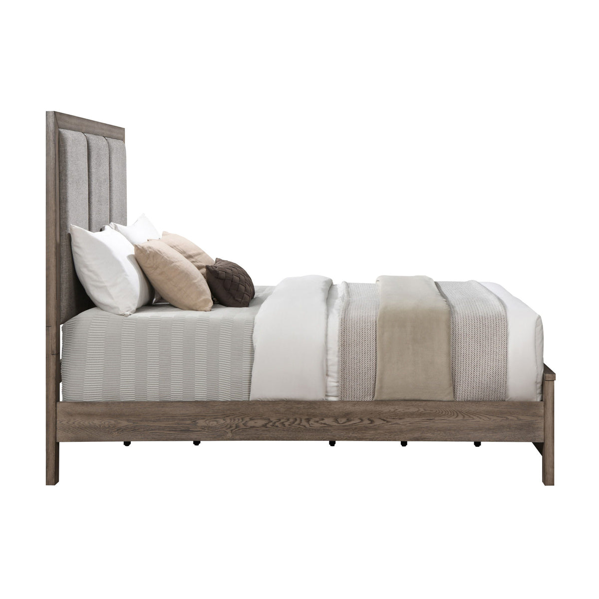 Harrisburg - Queen Headboard, Footboard & Slat Kit - Walnut