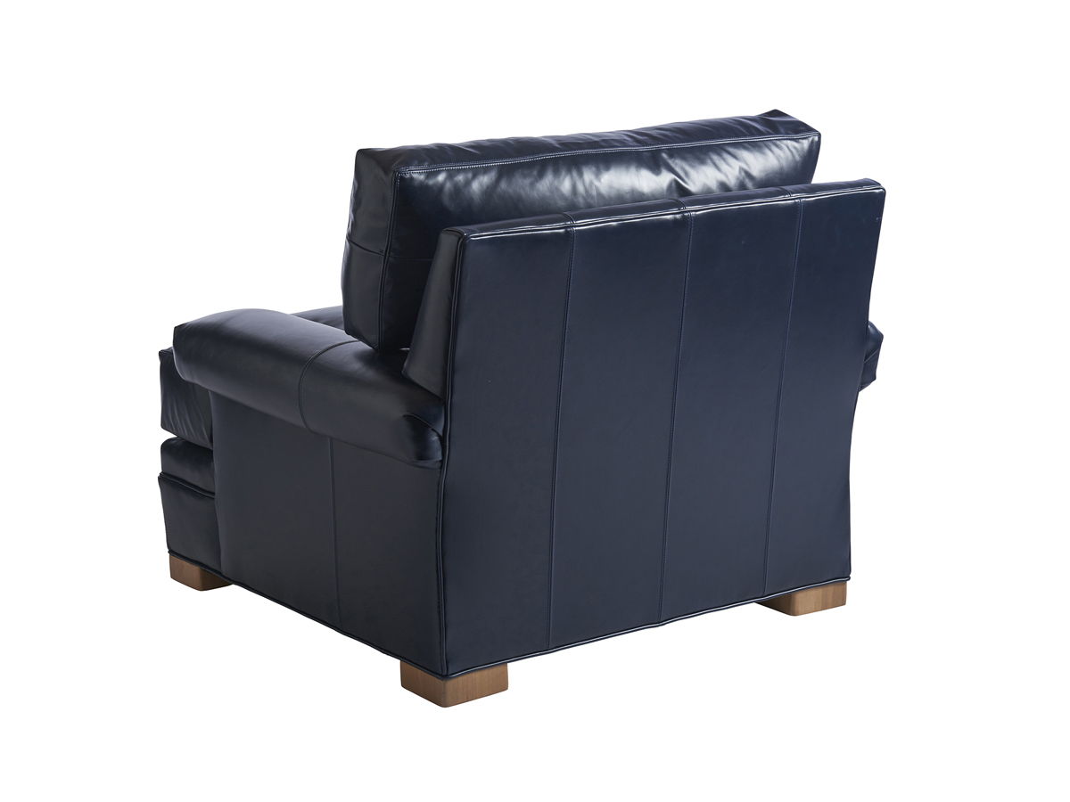 Barclay Butera Upholstery - Maxwell Leather Chair - Blue