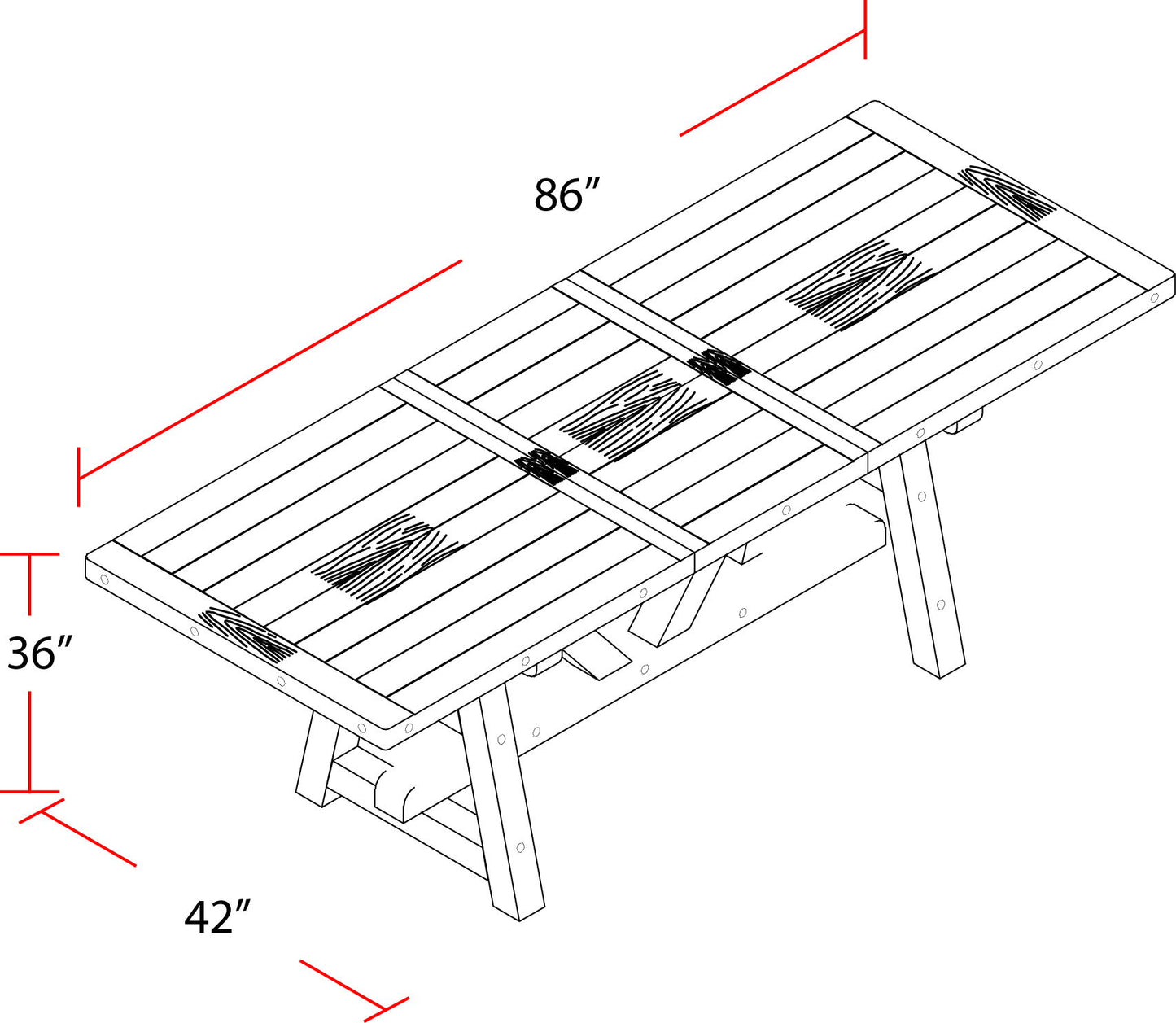 Lodge Dining - Counter Height Dining Table Base - Siltstone