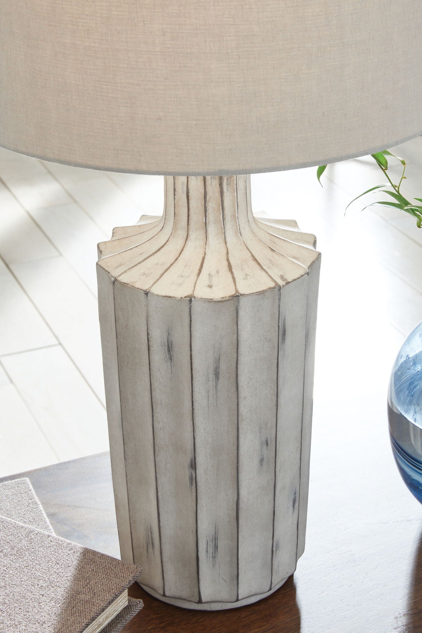 Imre - Poly Table Lamp - Distressed Brown
