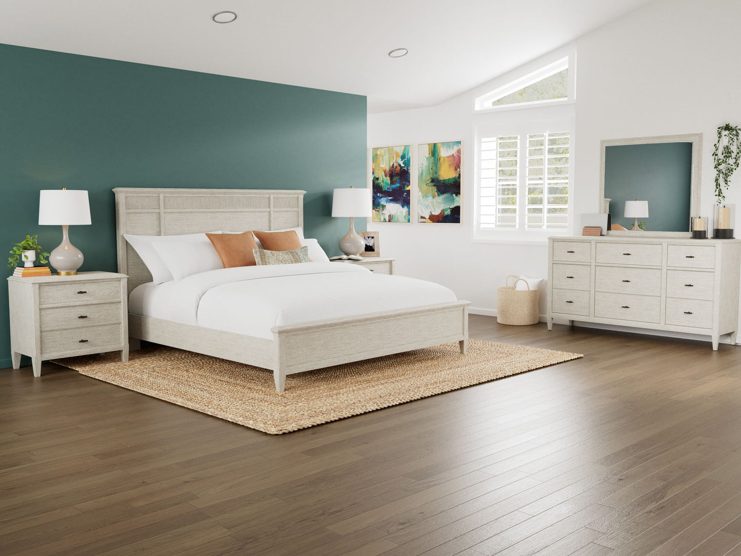 Carmella - Dresser Mirror - Pebble Oak