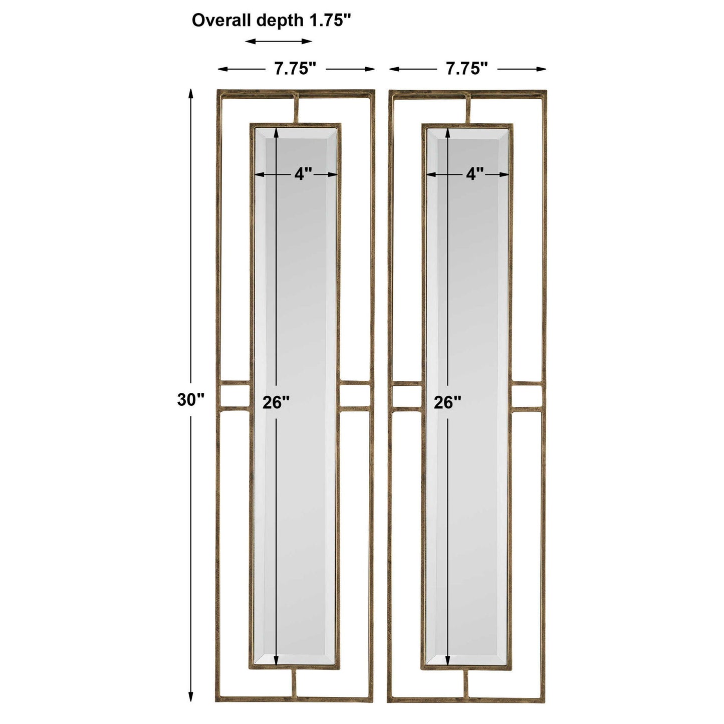 Rutledge - Mirrors (Set of 2) - Gold