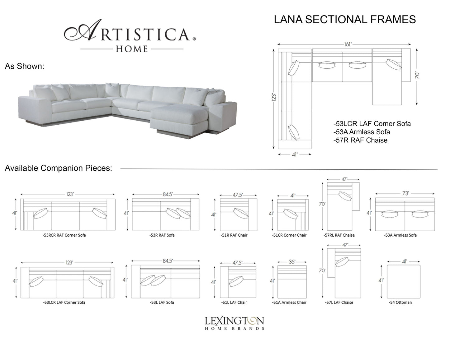 Artistica Upholstery - Lana Sectional - White