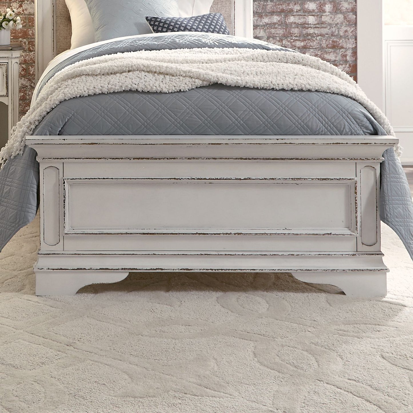Magnolia Manor - Full Panel Footboard - Antique White