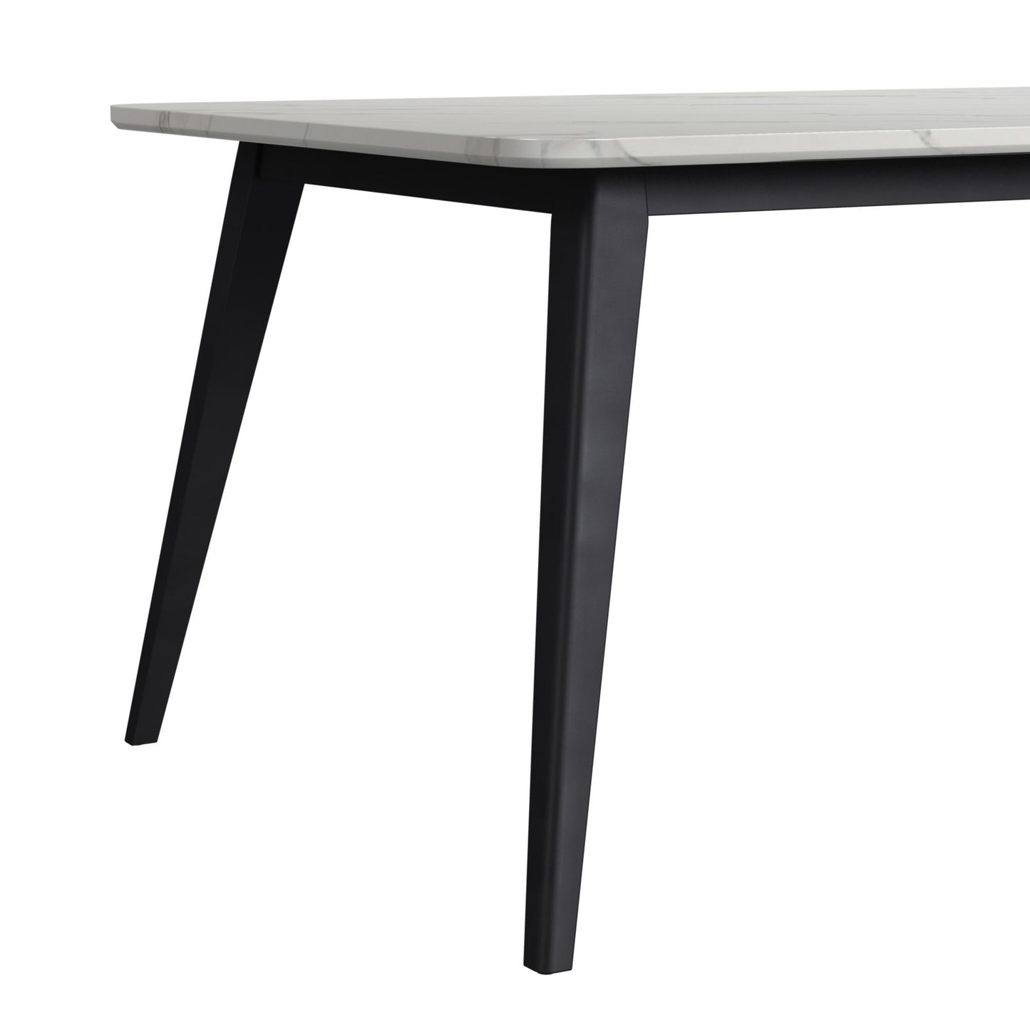 Marlene - Dining Table With White Faux Marble Top - White