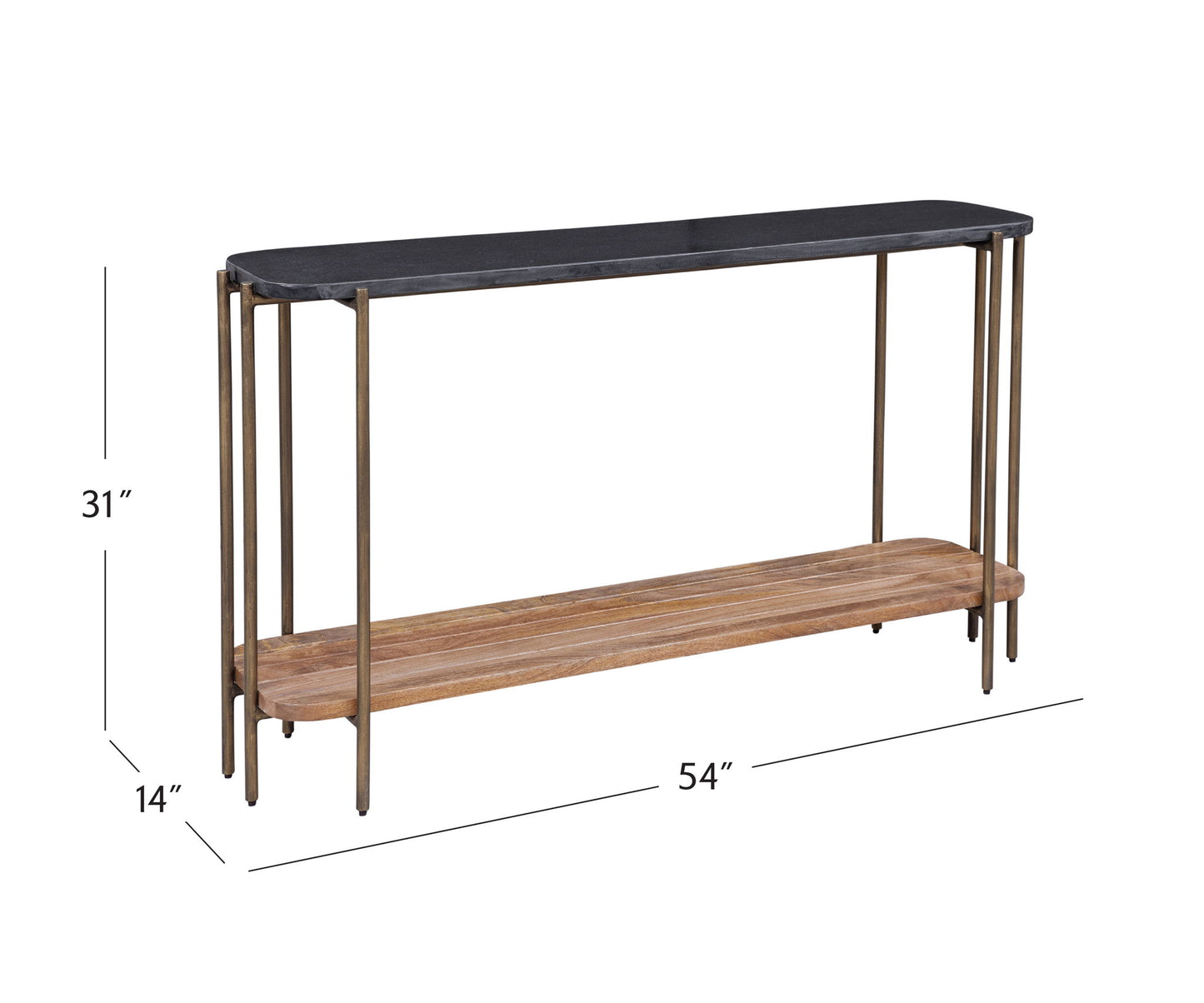 Adrienne - Console Table Top - Black