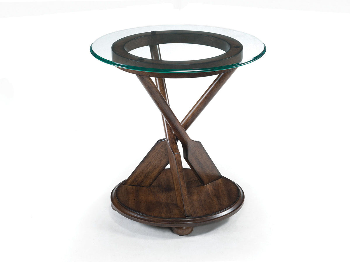 Beaufort - Round End Table Top - Dark Oak