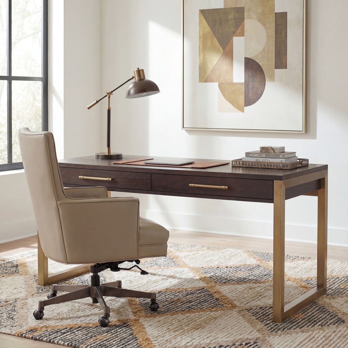 Curata - Short Left / Right / Freestanding Desk - Dark Brown