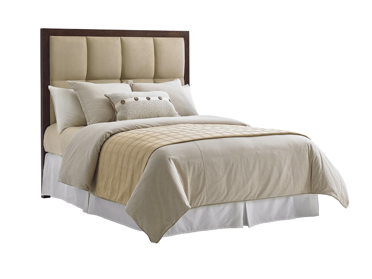 Laurel Canyon - Casa Del Mar Upholstered Headboard 5/0 Queen - Dark Brown