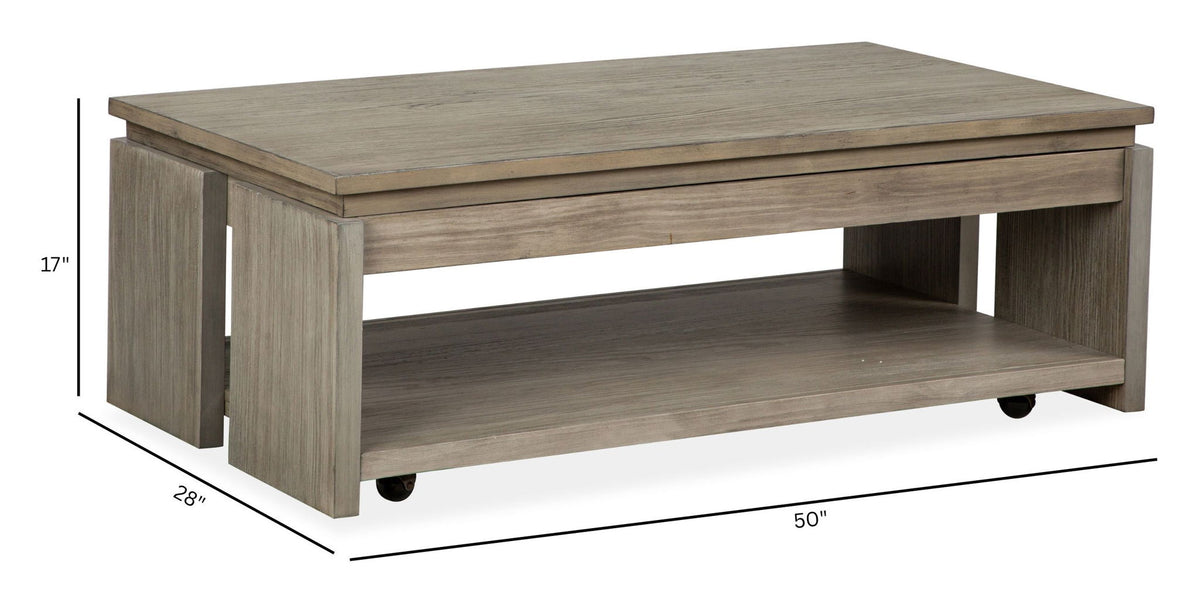 Conrad - Rectangular Lift Top Storage Cocktail Table Set