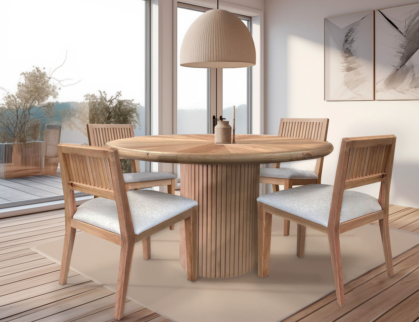 Giza - Table Base - Hazelnut