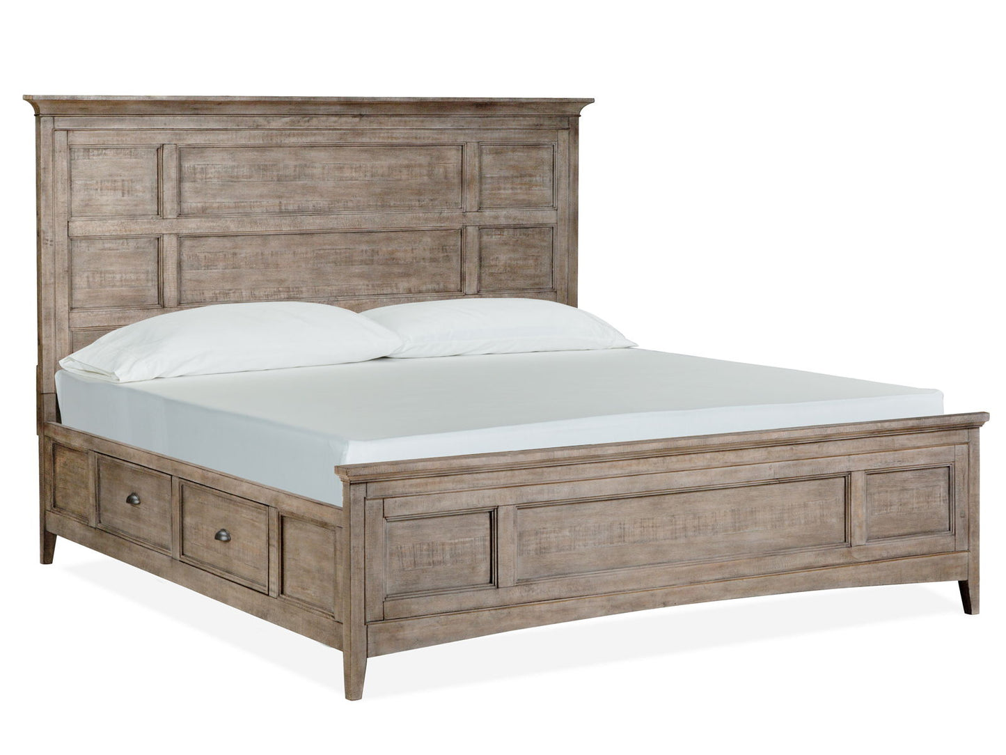Paxton Place - Wood King Panel Bed Headboard - Dove Tail Gray