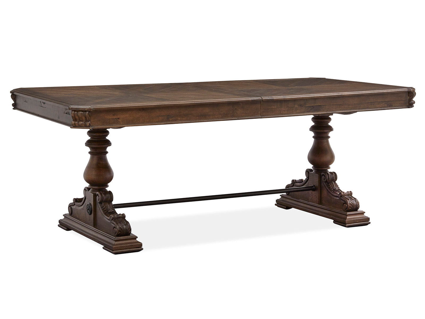 Durango - Wood Trestle Dining Table Base - Willadeene Brown