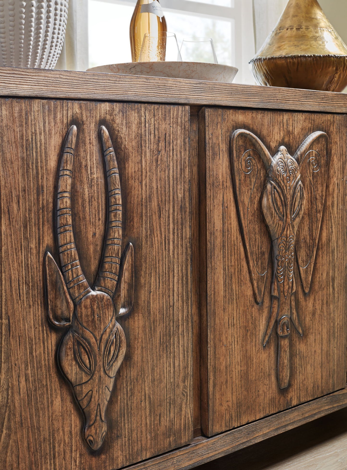 Commerce And Market - Safari Credenza - Dark Brown