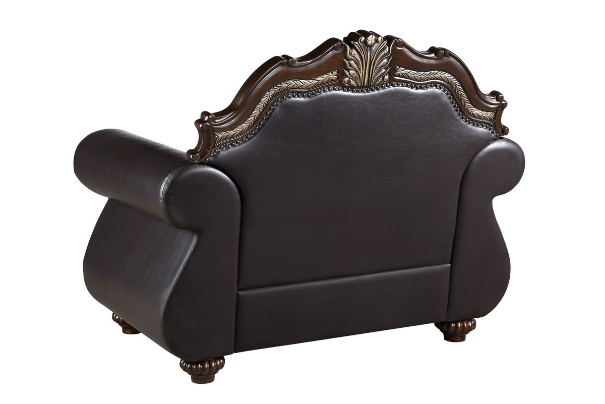 Maximus - Chair Backrest And Legs - Dark Brown