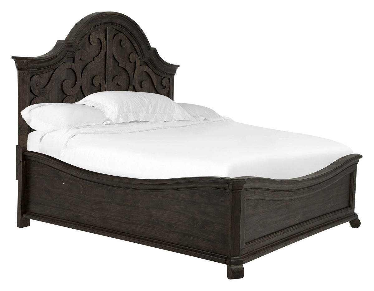 Bellamy - King Bed Shaped Footboard - Peppercorn