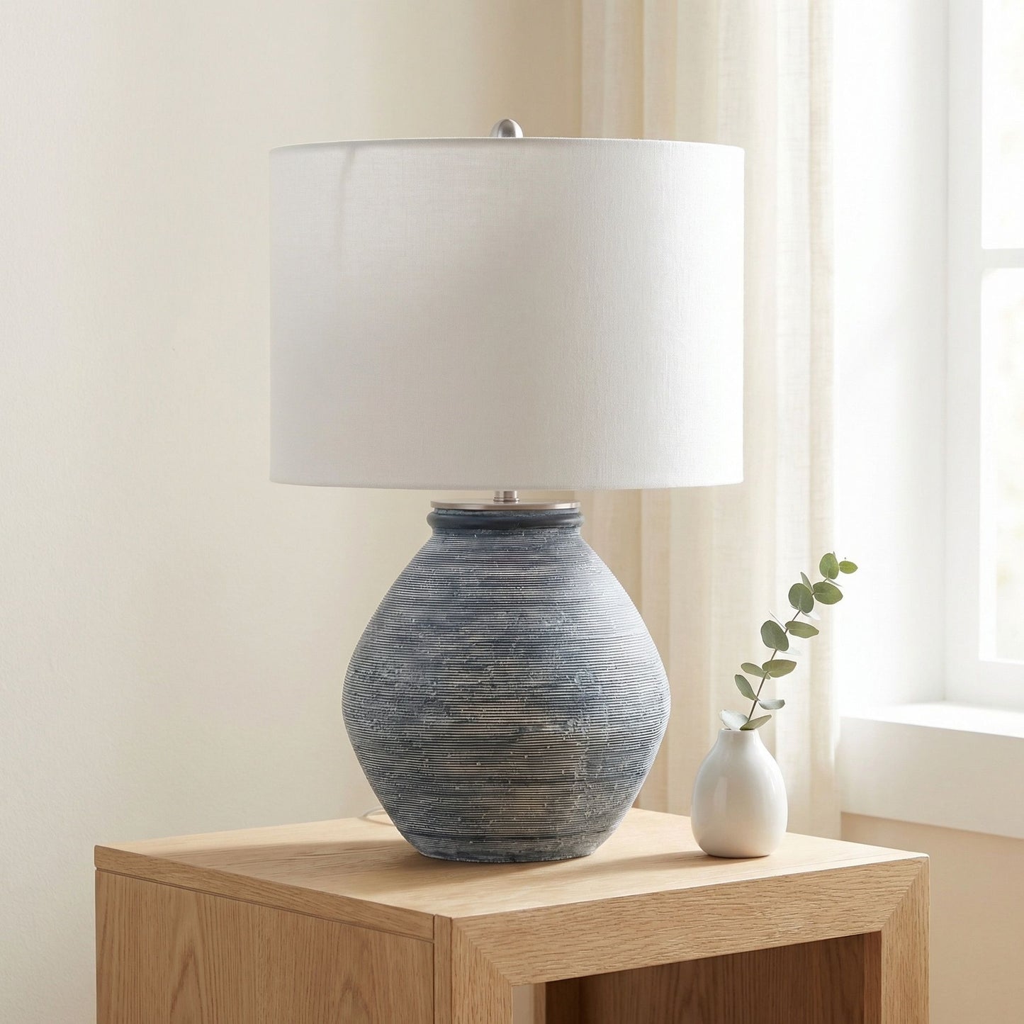 Midlands - Table Lamp - Blue / White