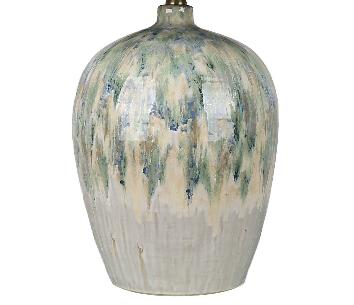 Shoreline Reverie - 28 X 18 - Ceramic Table Lamp - Sea Glass Glaze