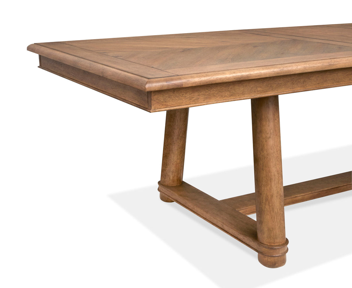 Woodward - Trestle Extendable Dining Table - Dark Clove