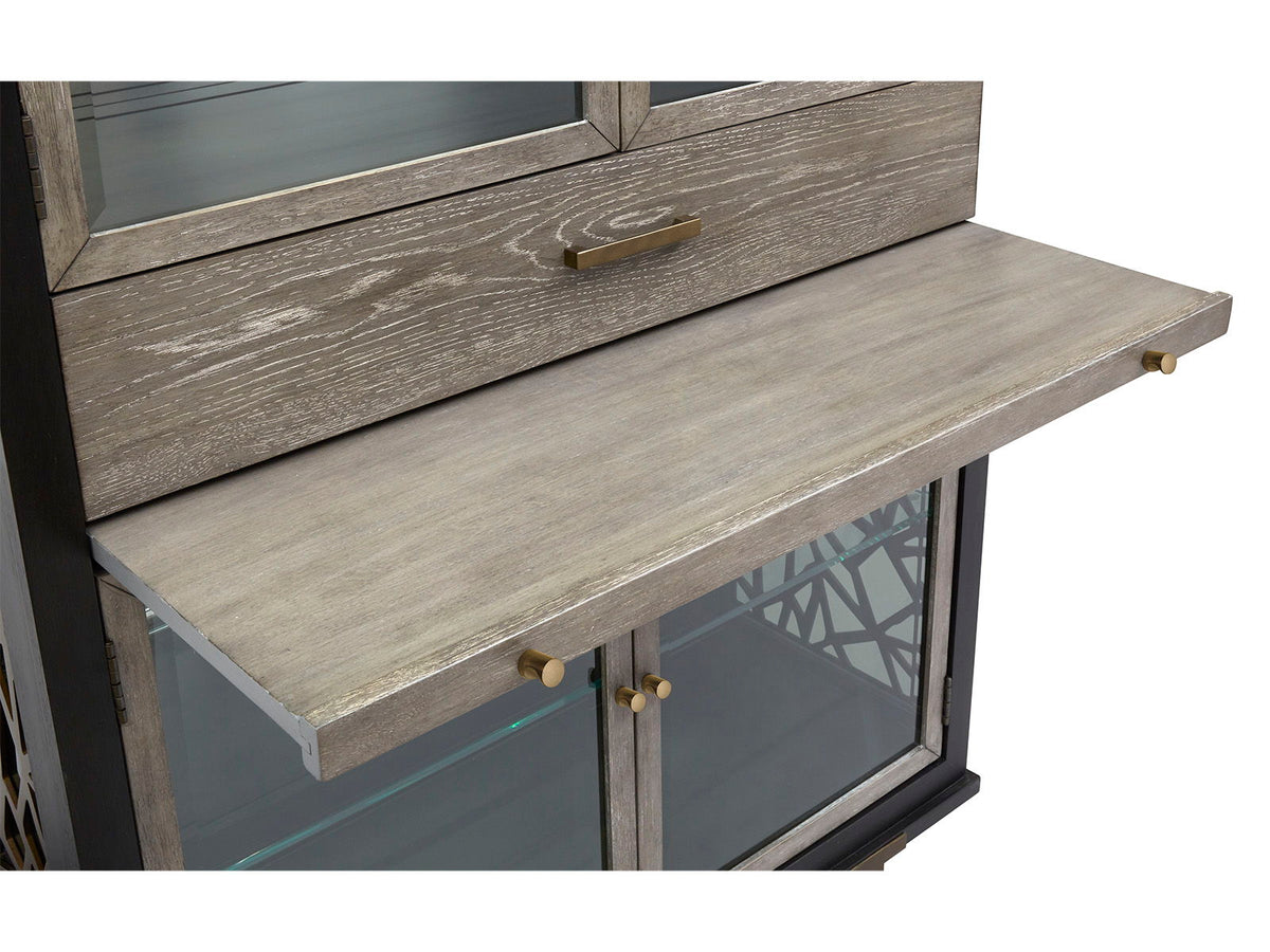 Ryker - Display Cabinet - Nocturn Black And Coventry Gray