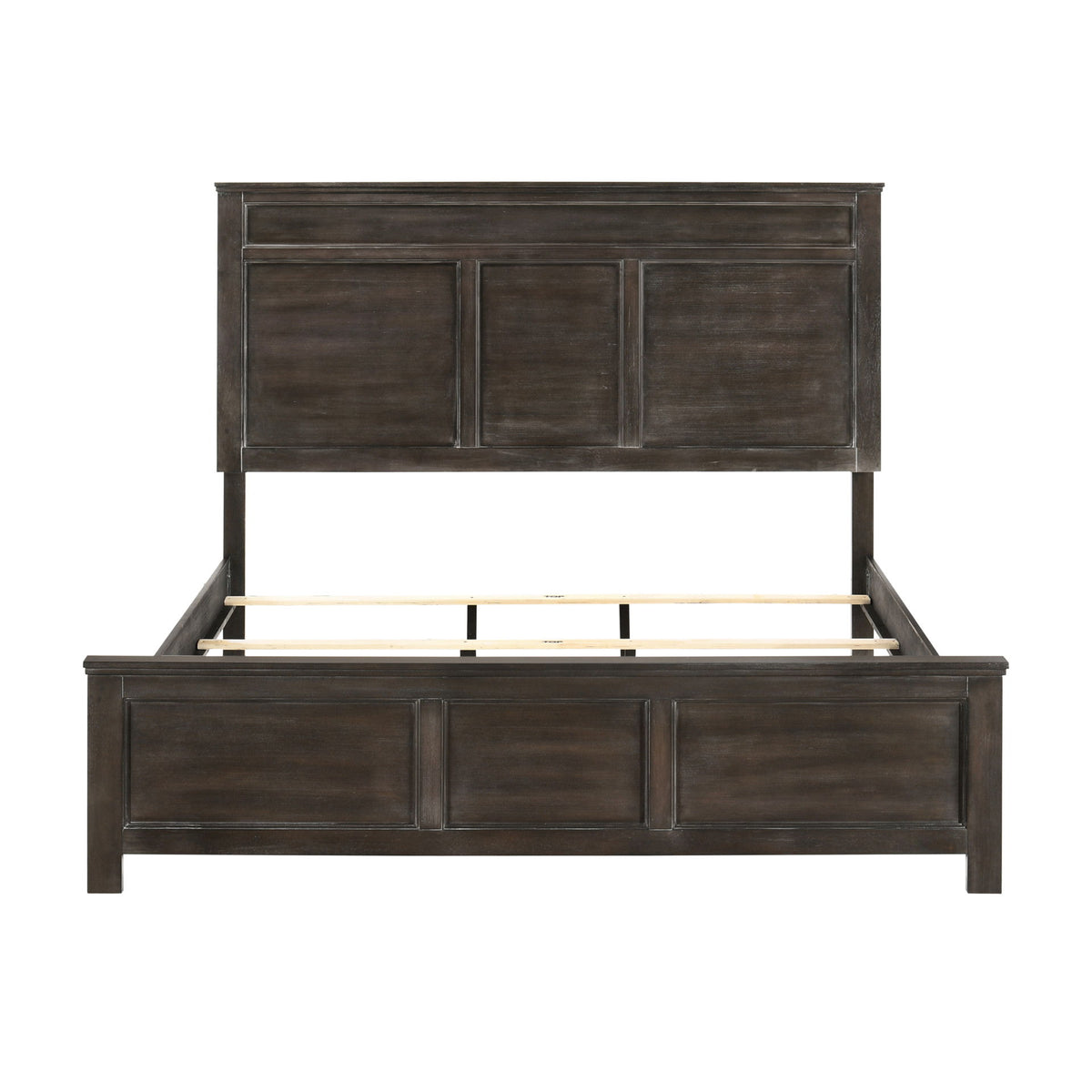 Andover - 5/0 Queen Headboard, Footboard & Slats - Nutmeg