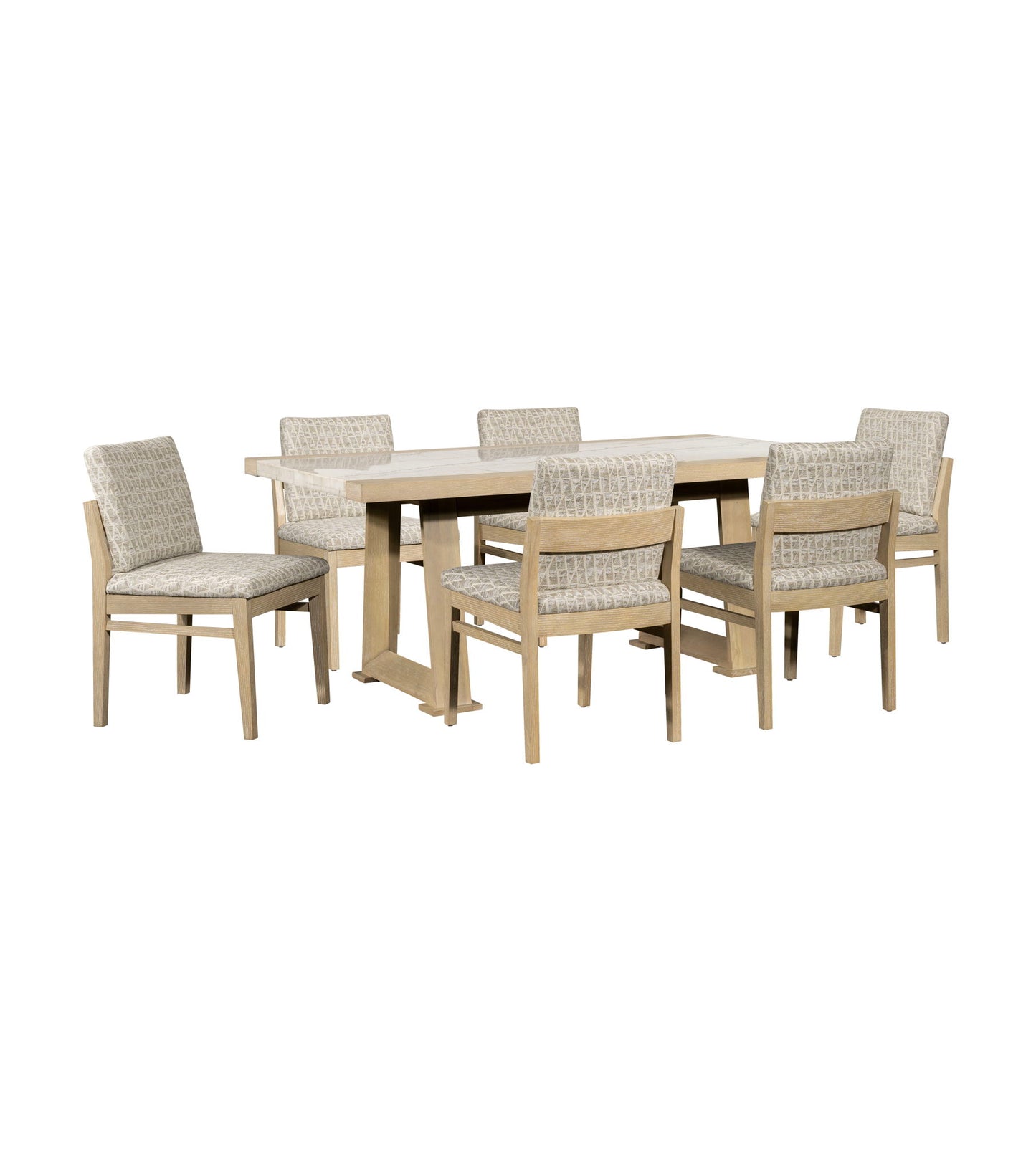 Trifecta - Dining Table - Driftwood Cerused Oak
