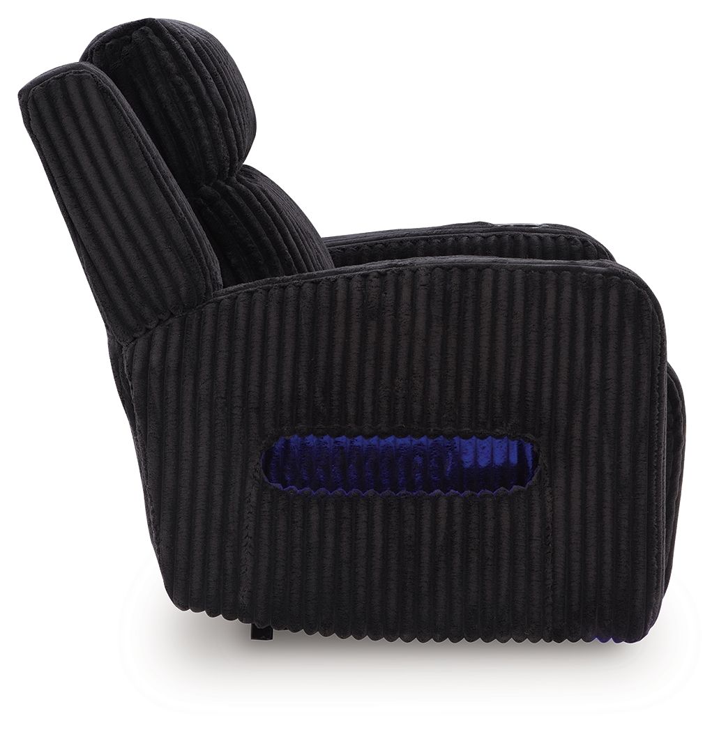 Forest Lake - Power Recliner With Adj Headrest - Black