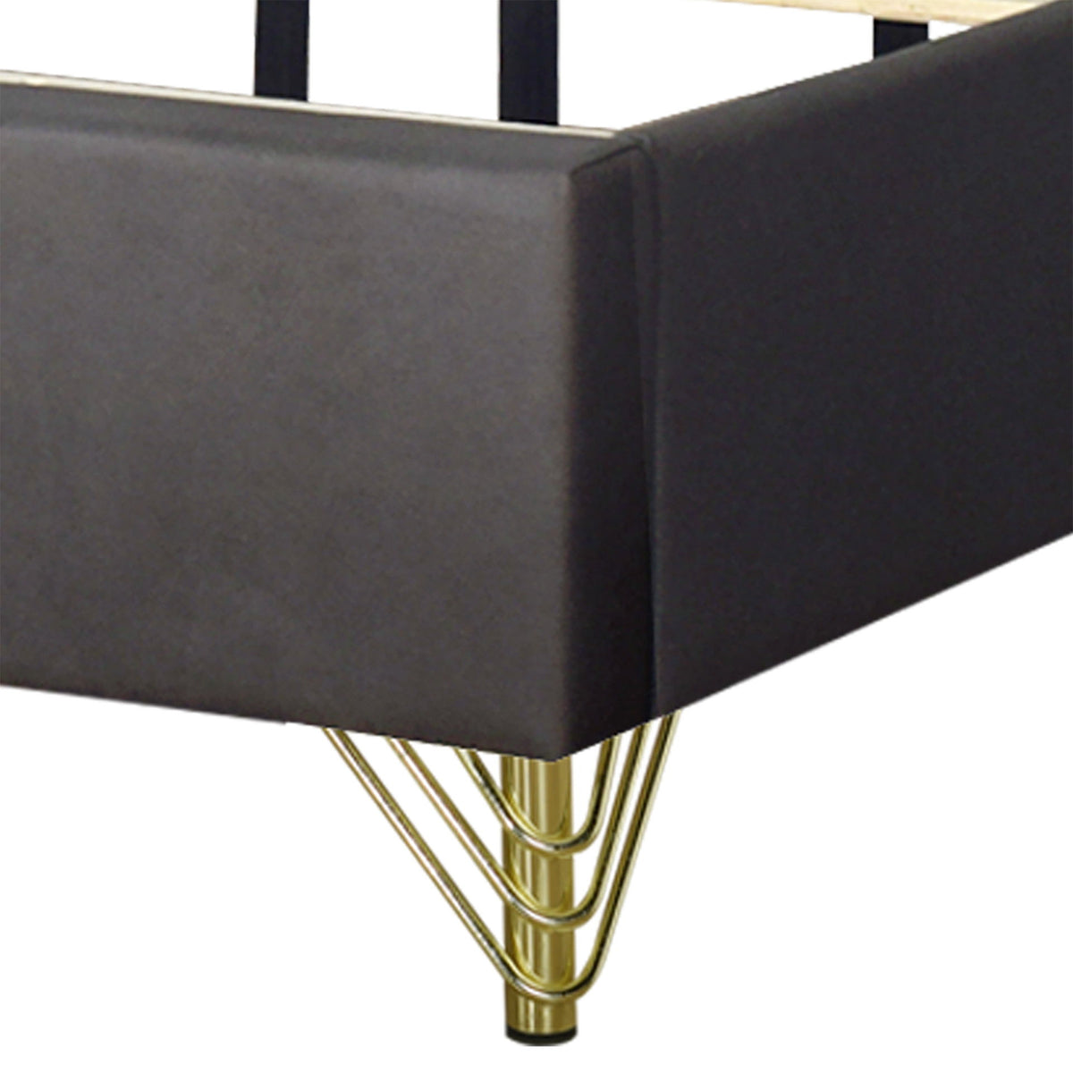 Symmetry - Western King Headboard, Footboard & Slat Kit - Charcoal