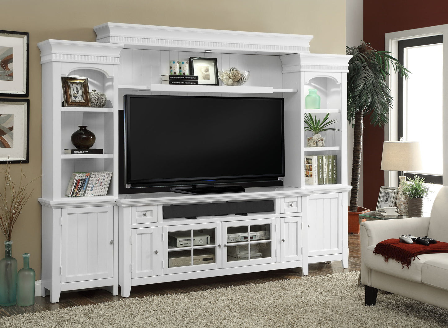 Tidewater - Left And Right Piers And Bridge Back Panel - Vintage White