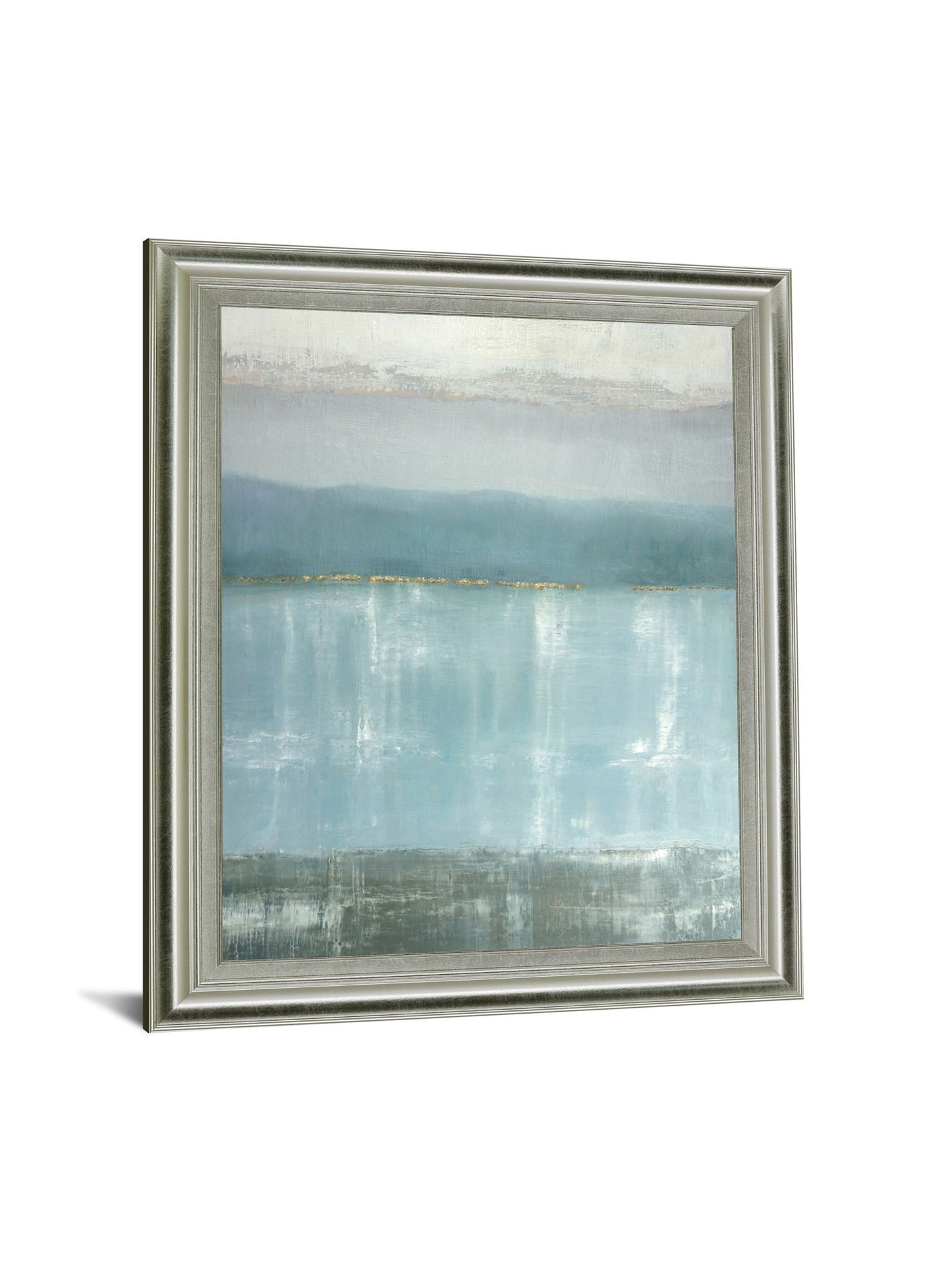 Misty Blue Reflections - 28" x 34" Framed Wall Art - Light Blue