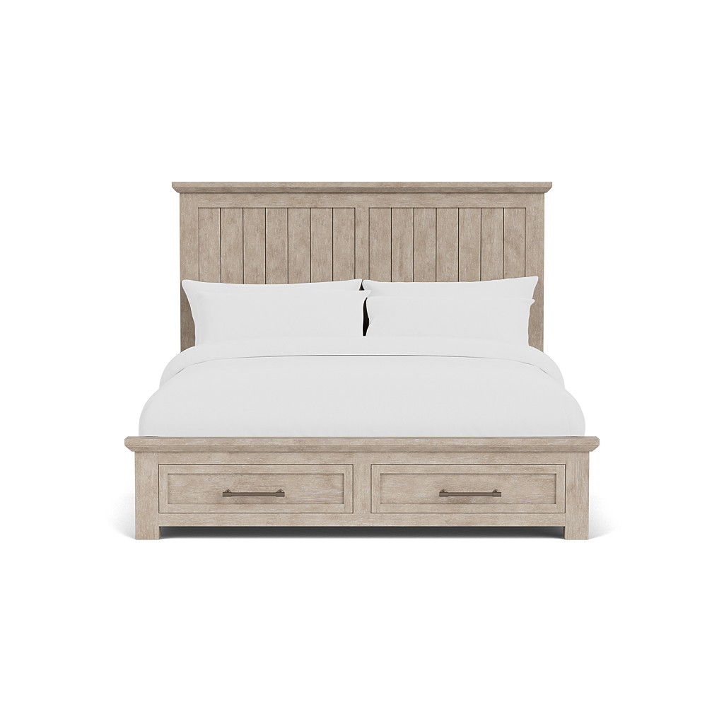 Bennett - Queen Storage Footboard - Frosted Gray