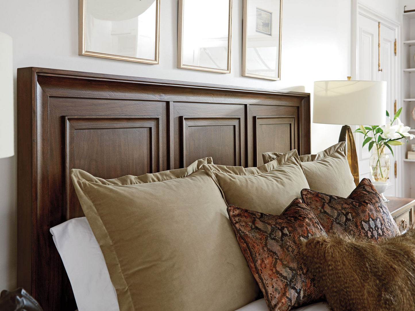 Silverado - Walnut Creek Wood Panel Headboard 6/6 King - Dark Brown