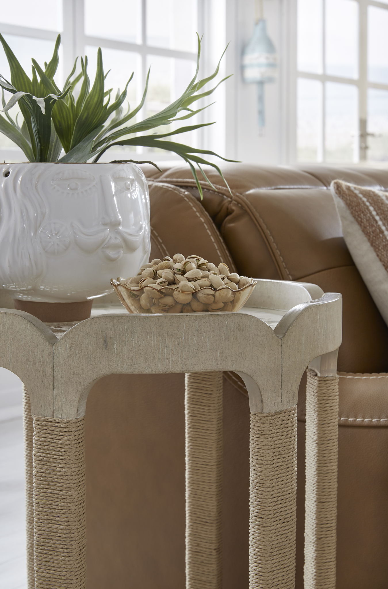 Sunset Cove - Drum Table - Sanibel Brown