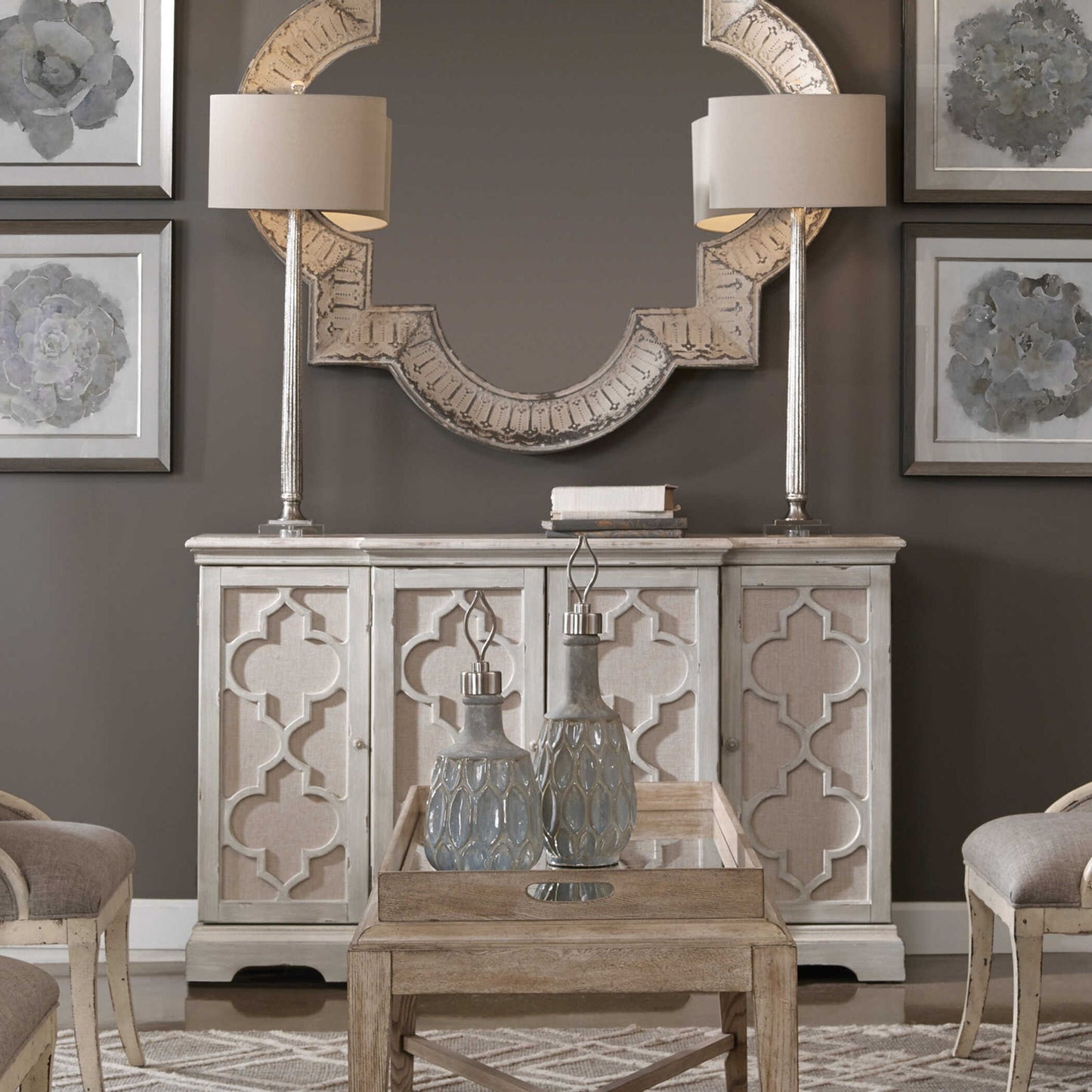 Sophie - 4 Door Cabinet - Gray
