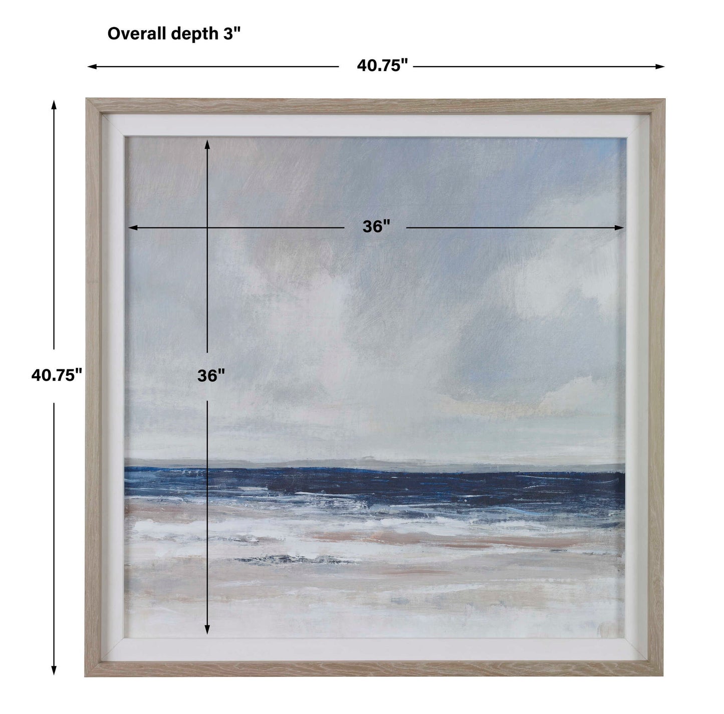 Distant Land - Framed Print - Blue