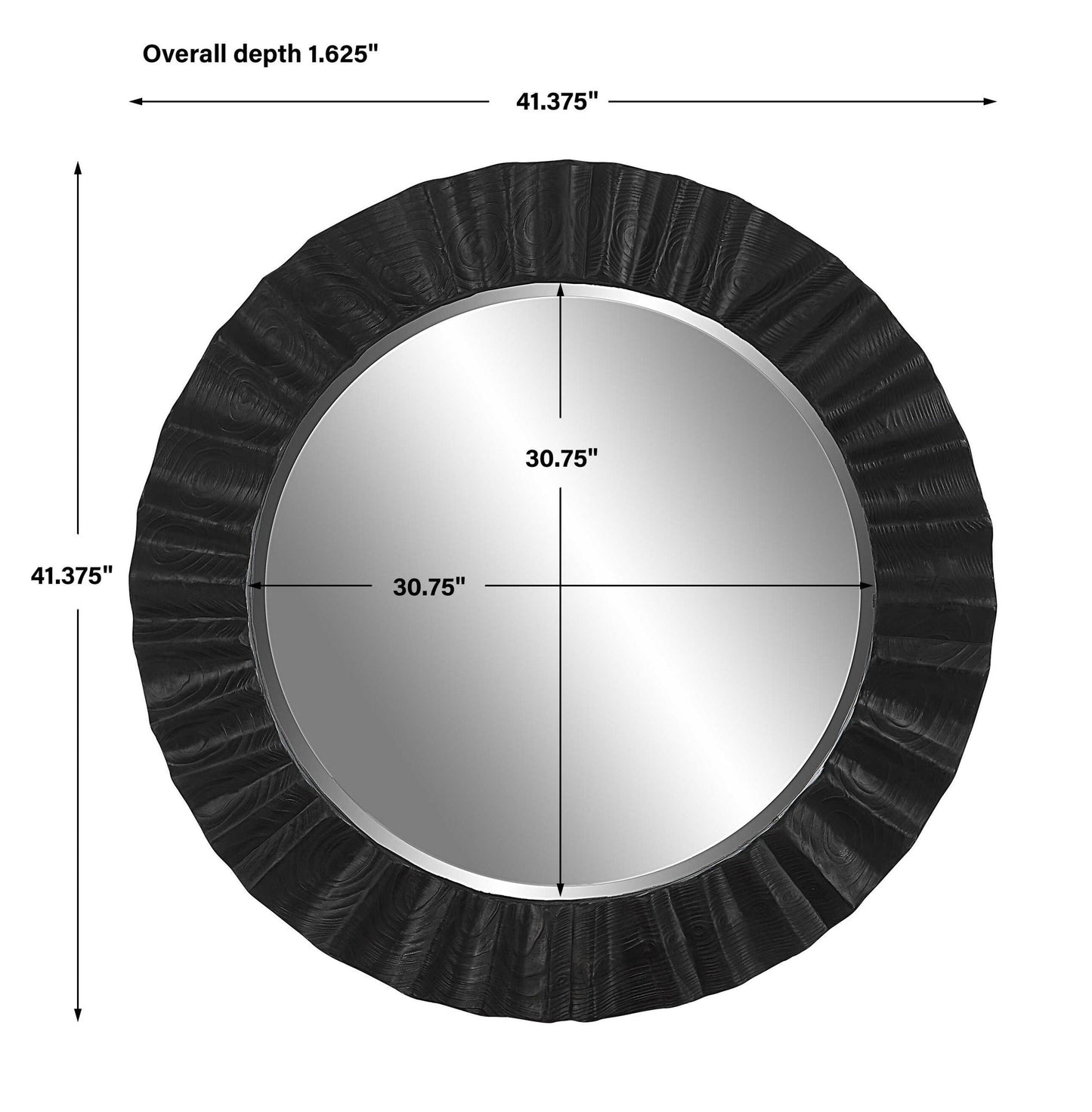 Caribou - Round Mirror - Black