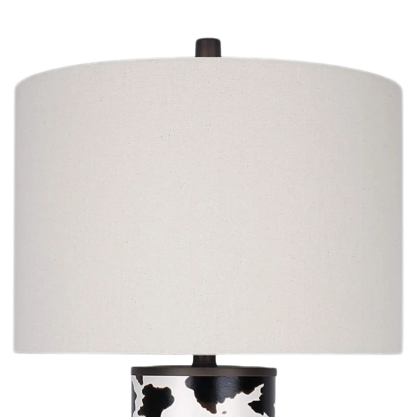 Painted Plains PU Leather & Metal Table Lamp (Set of 2) - Cowhide / Oil Rubbed Bronze
