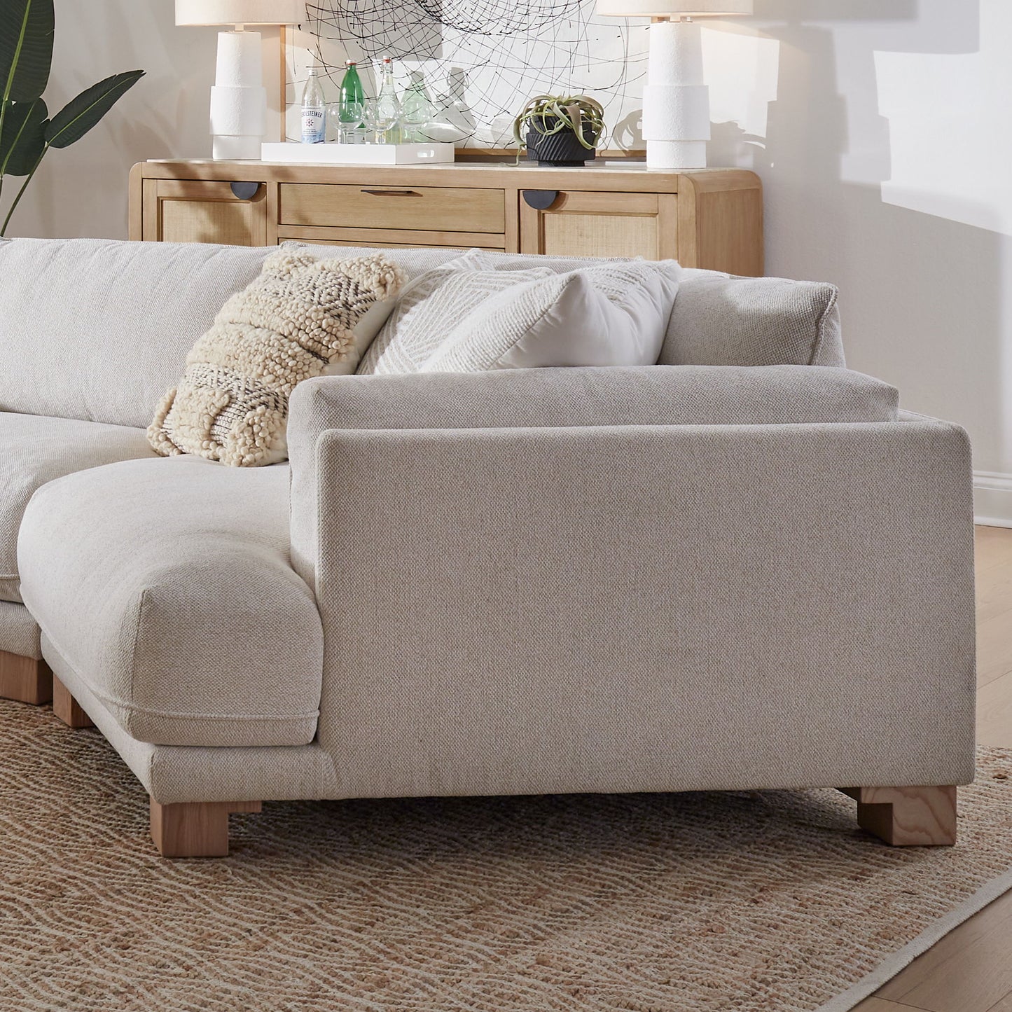 Escape - Right Arm Facing Bumper Chaise - Mirage Mist