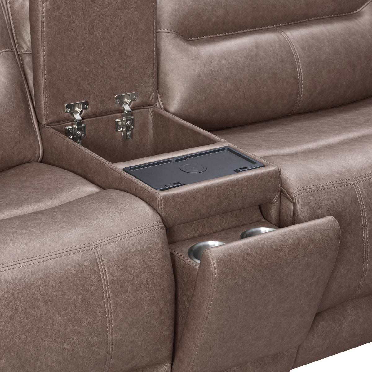 Lawson - Entertainment Tilt Console With Wireless Charger - Sydney Brunette