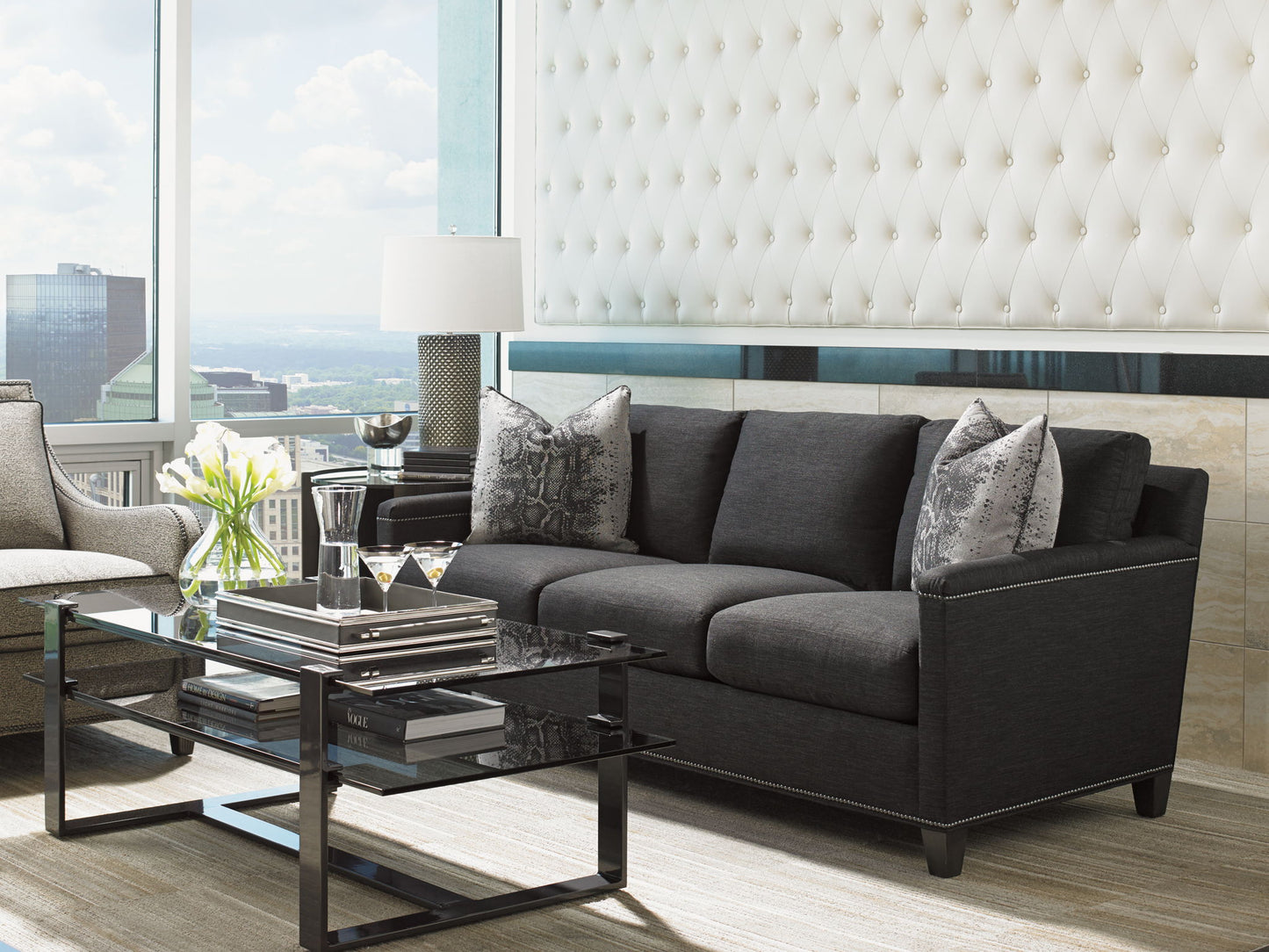 Lexington Upholstery - Strada Sofa - Dark Gray