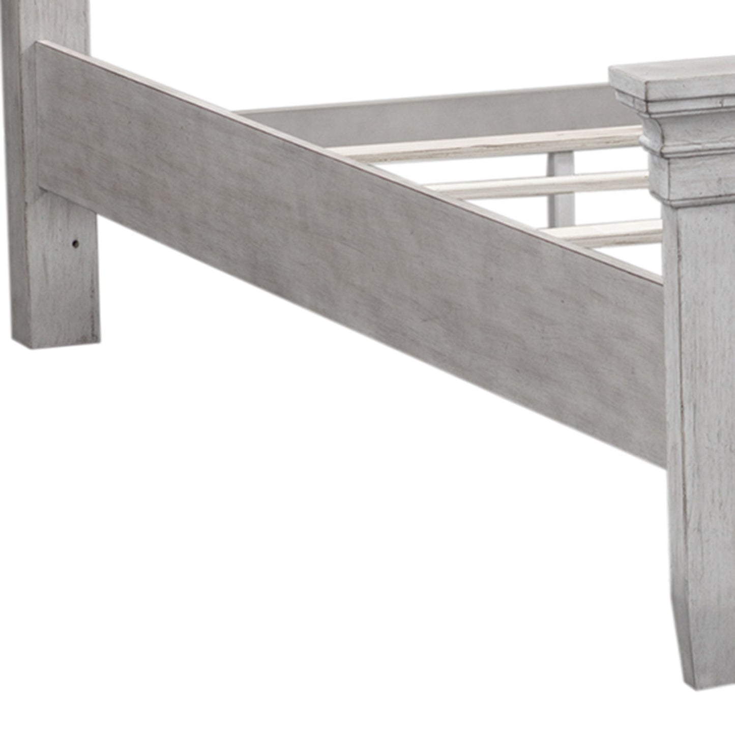 Heartland - Panel Bed Rails - Antique White / Tobacco Tops