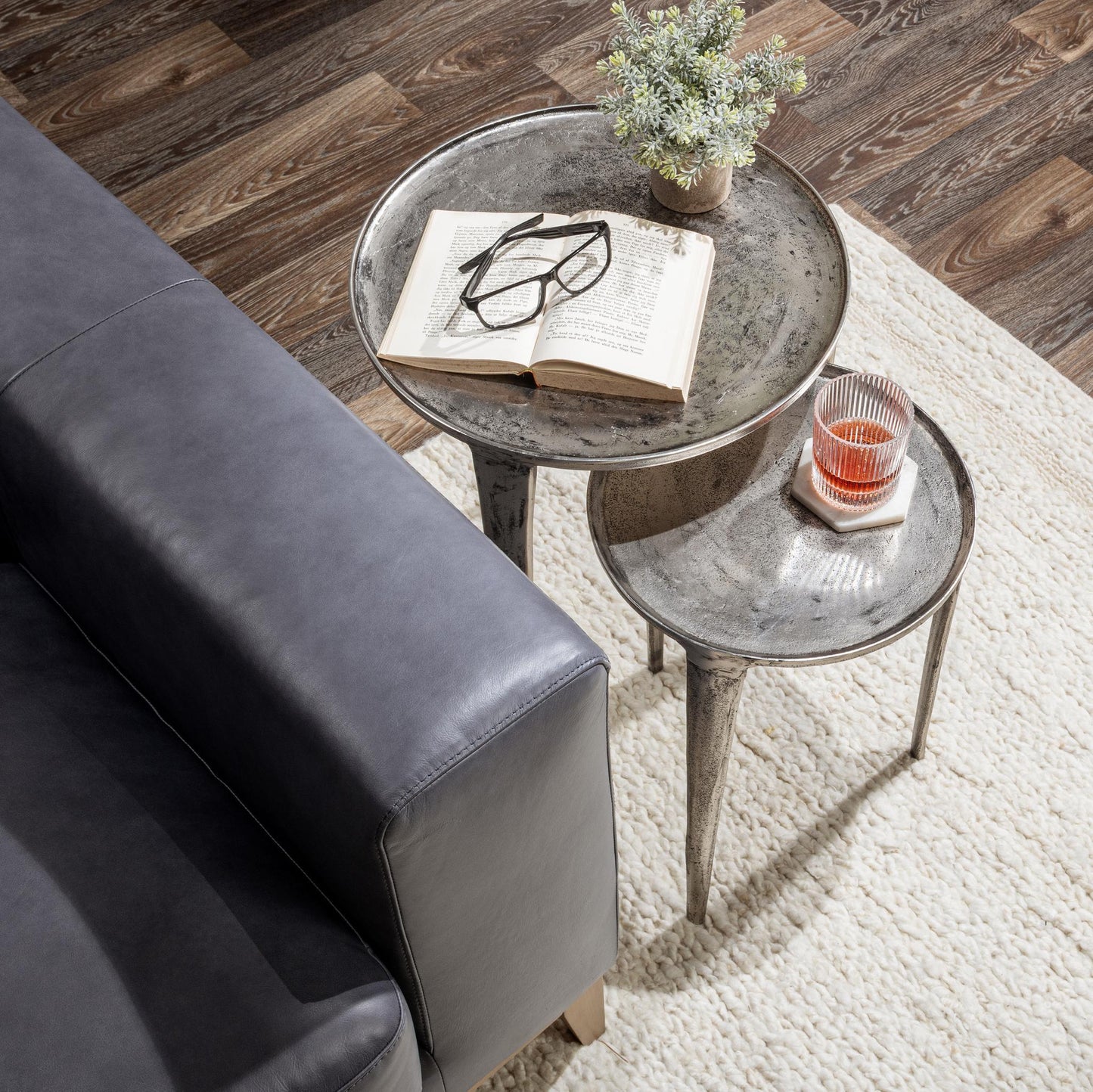 Elinor - Nesting Accent Tables (Set of 2) - Nickle