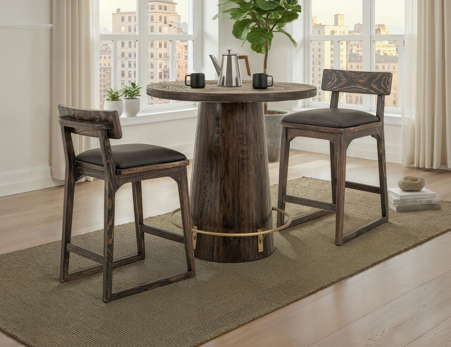 Balam - Bistro Table Base - Dark Brown